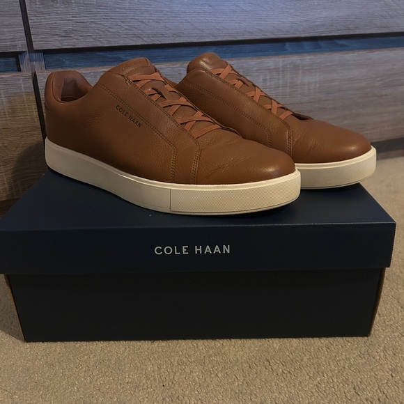 Cole Haan Men's Tan Leather Sneakers - Picture 1 of 3